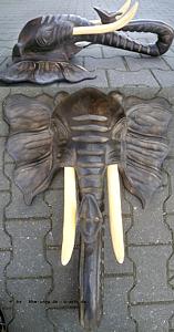 Grosse Elefantenkopf Büste 80cm